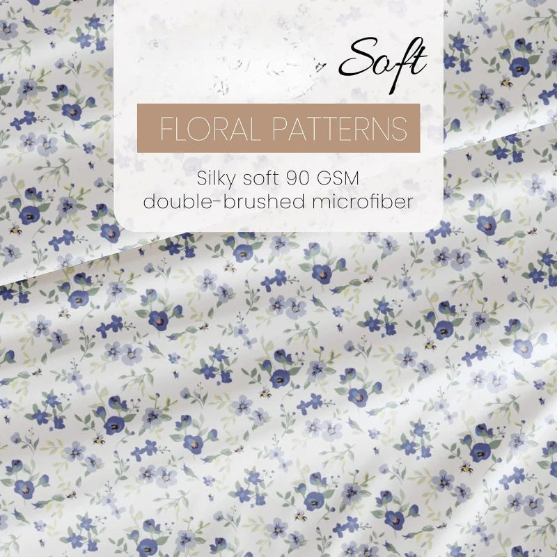   Ultra-Soft & Cooling Queen Size Silky Soft Bed Sheet Set