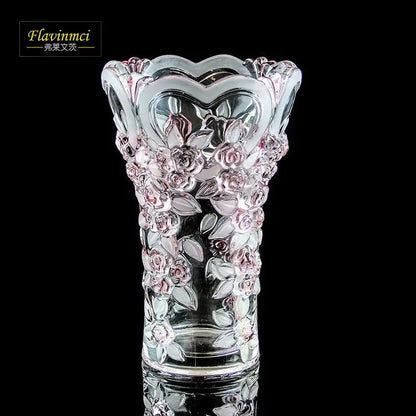 Modern/European Style Decorative Crystal Glass Flower Vase 