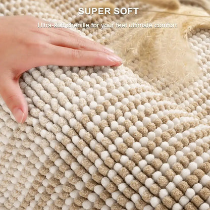 Thick Absorbent Chenille Bath Mats