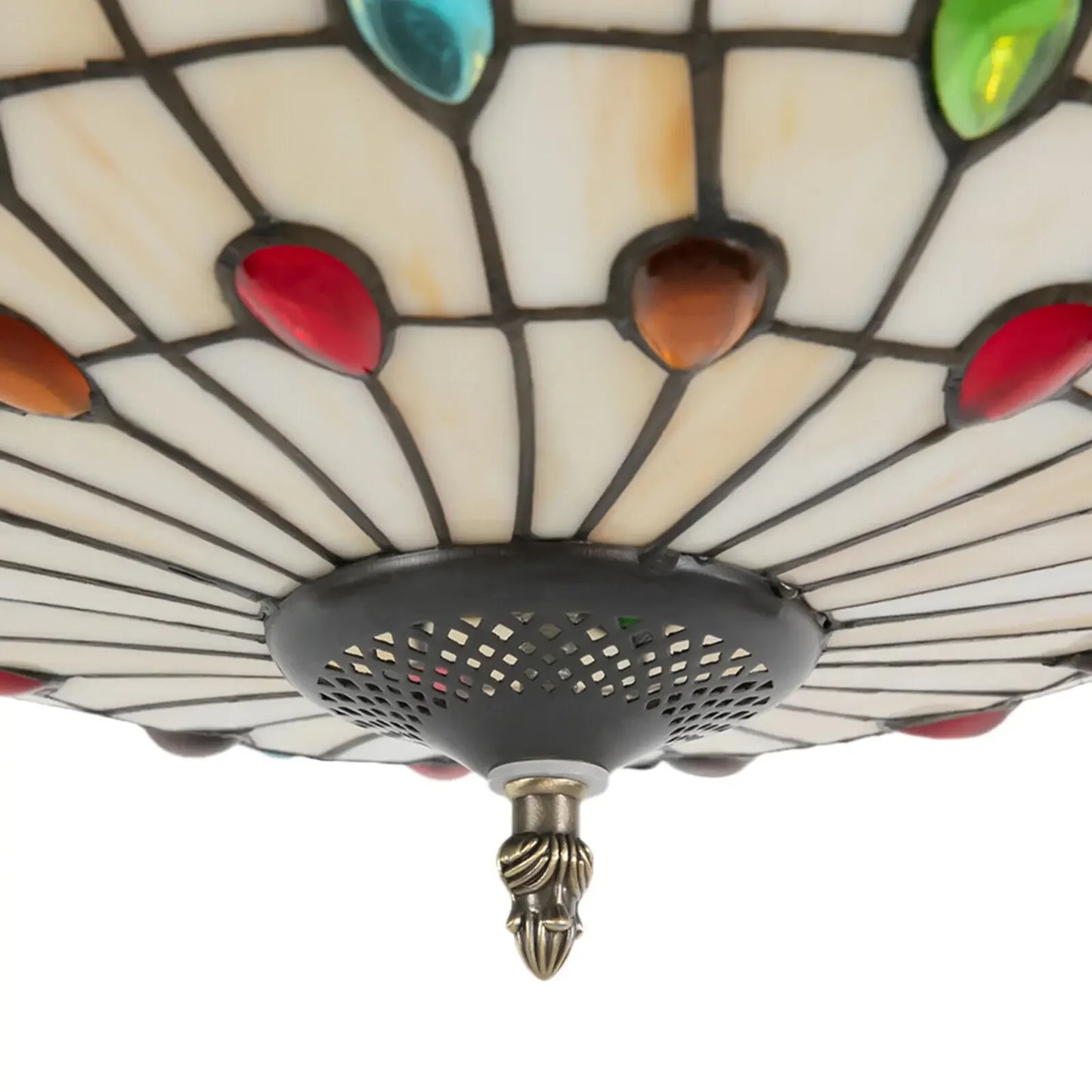 Classic Tiffany-Style Stained Glass Pendant Light