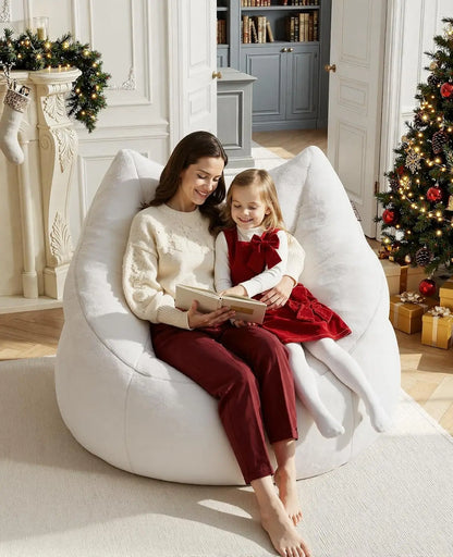 Oversized Modern Bean Bag Chair For Lounging w/Plush Memory Foam Filling