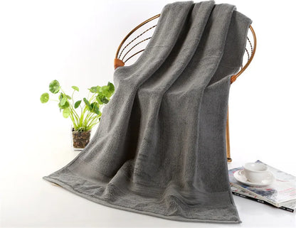 Close-up of the double yarn construction of the Ultra-Soft High-Absorbency Terry Bath Towel, emphasizing its durability and high absorbency.