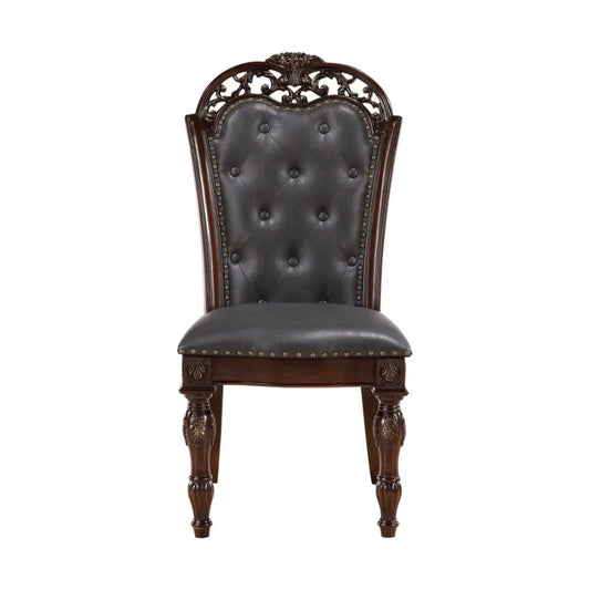 Elegant & Formal Upholstered Button Tufted Dining Chair/Set of 2