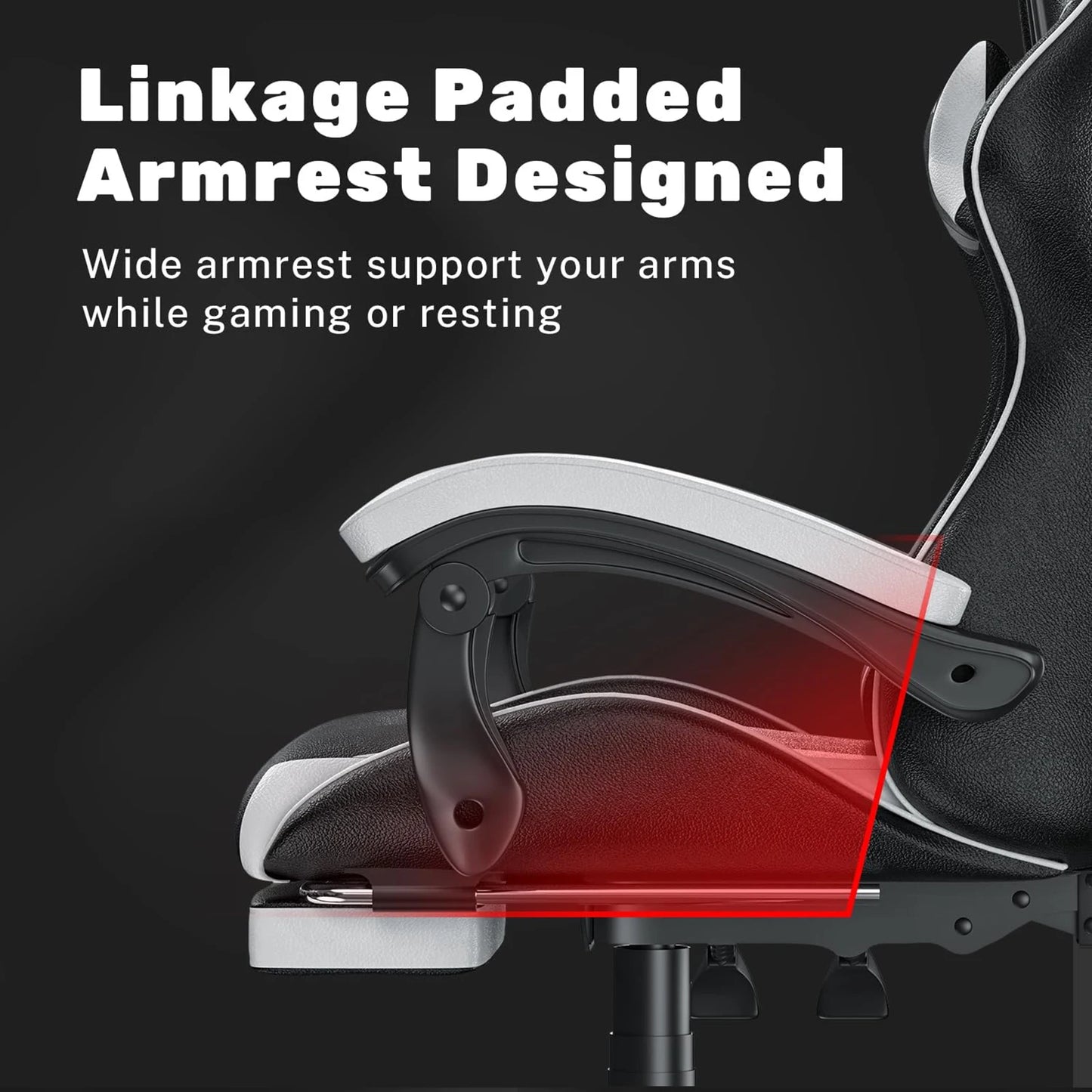 Ergonomic Design Tall Gaming Chair w/Footrest