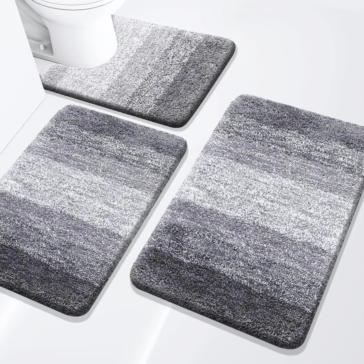 Extra Soft & Absorbent Bathroom Rugs~ 3 Piece Set