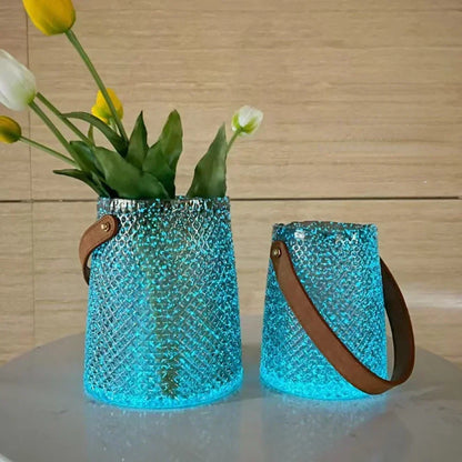 Luminous Ornamental Glass Flower Vase