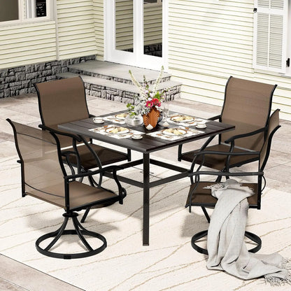 5-piece Metal Outdoor Patio Dining Set 