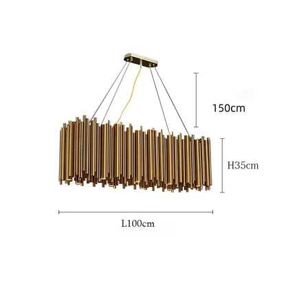 Modern Simple Gold Pendant LED Chandelier