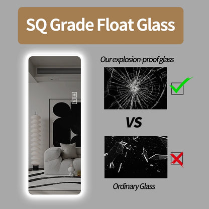 Artsy & Modern 65" Tall LED Lamp Full Length Mirror