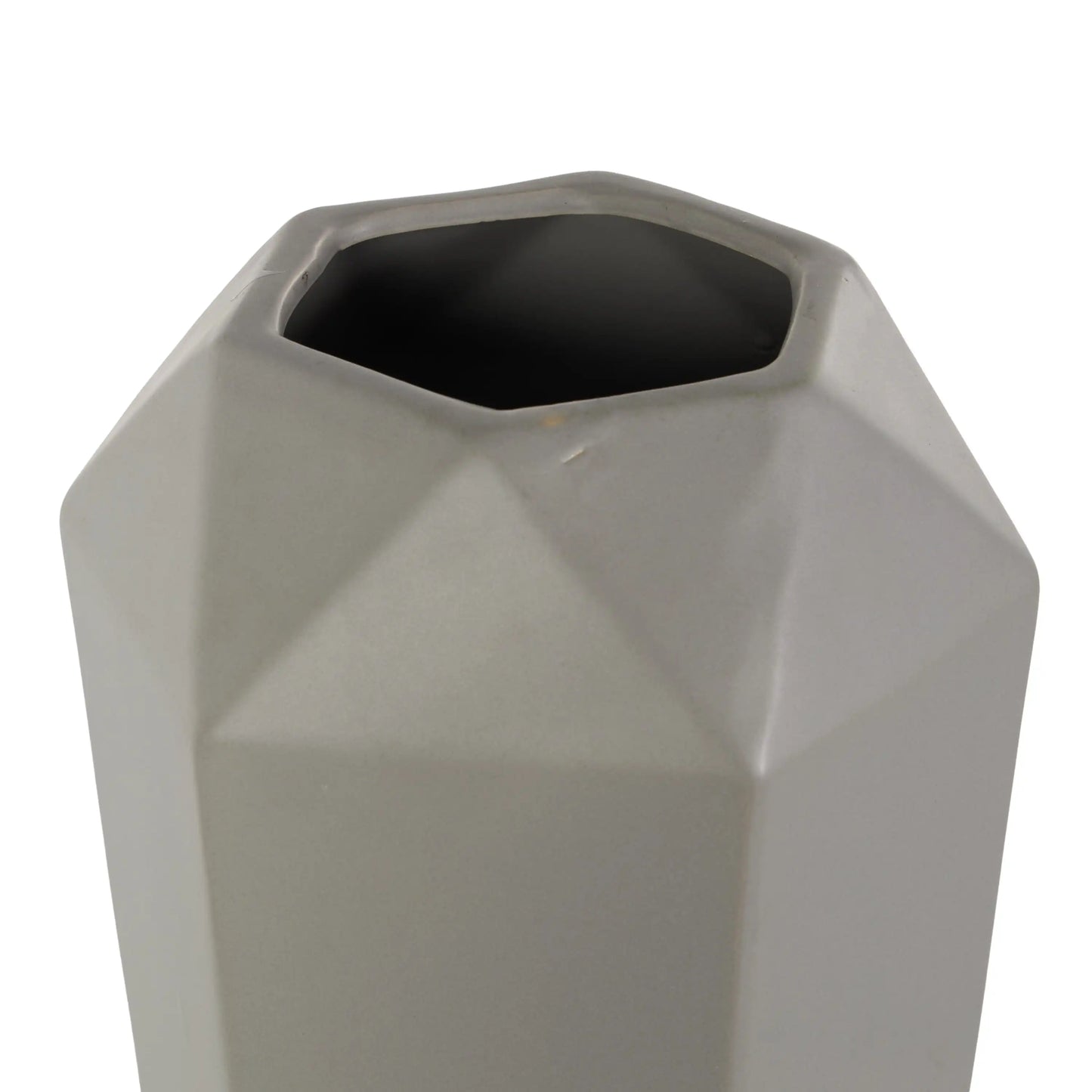 Gray Decorative Vase In Sleek Black Finish