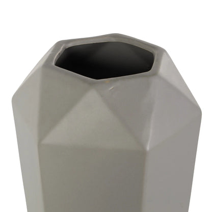 Gray Decorative Vase In Sleek Black Finish