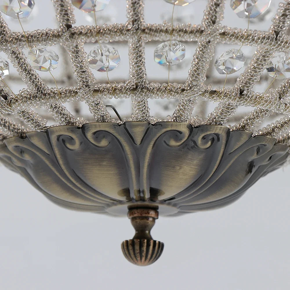 Luxurious Vintage Royal Empire Ball Crystal Chandelier - Beautiful vintage crystal chandelier illuminating a modern space.