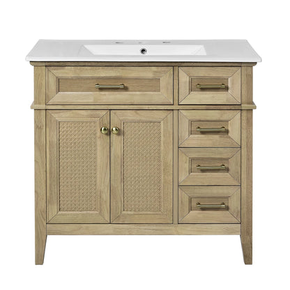 Classic & Elegant 36" Bathroom Vanity with Ceramic Sink
