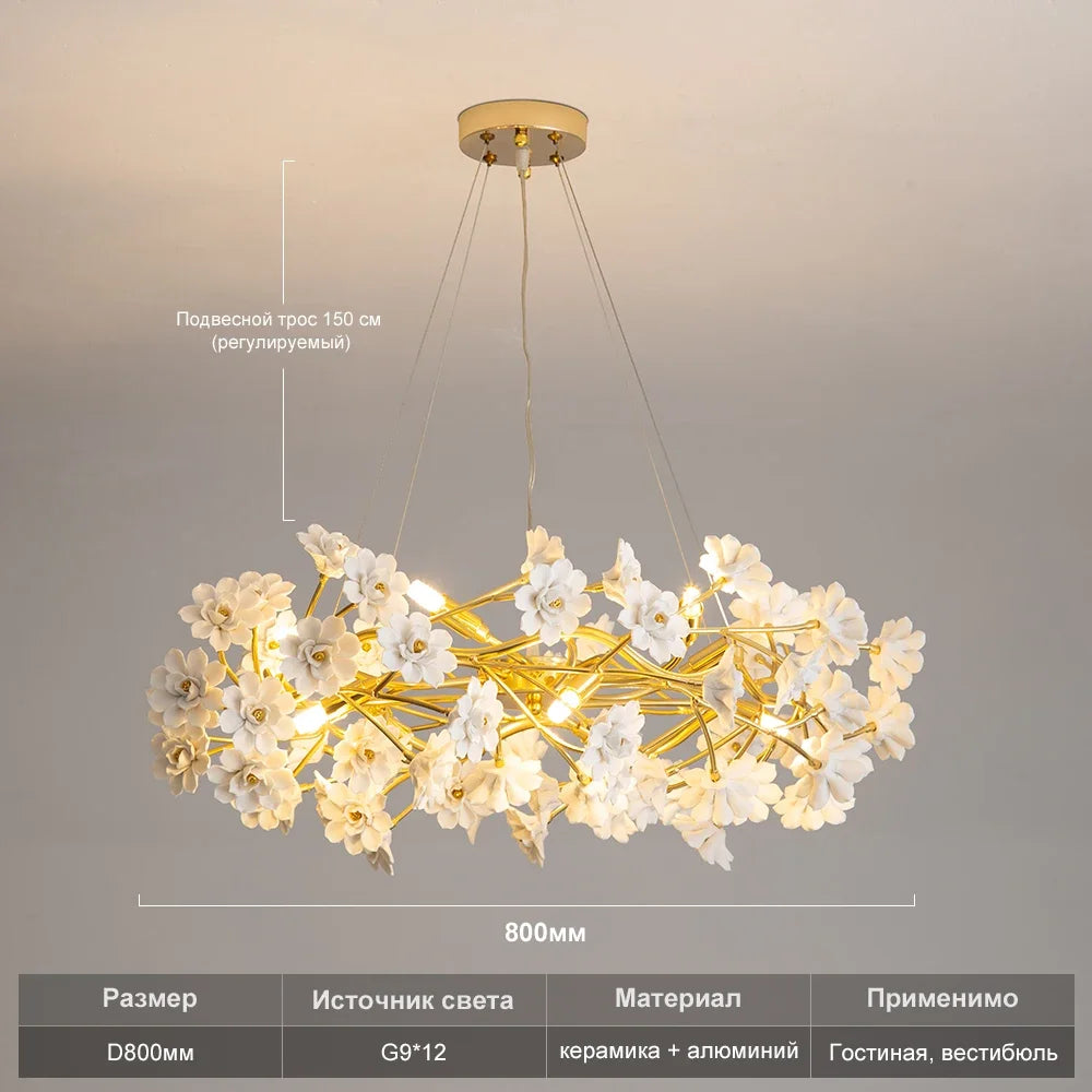 Elegant Gold Luxury Crystal Chandelier showcased at home, a luxurious centerpiece and a refined gold crystal chandelier for elegant interiors.