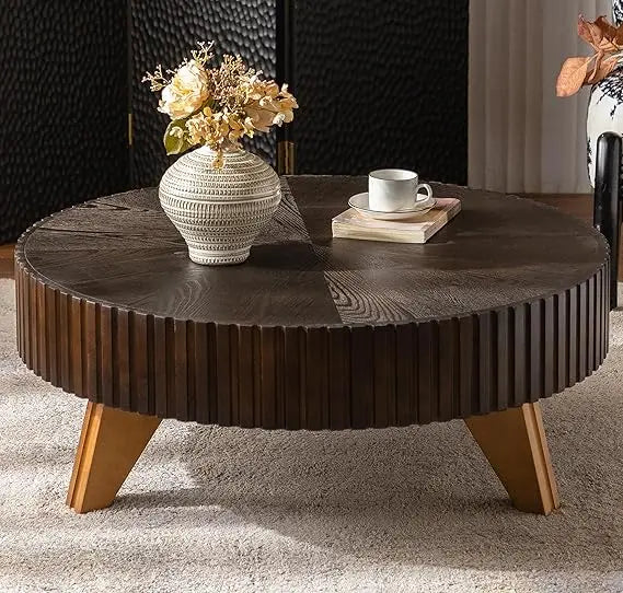 Modern Pedestal Design Round Accent CenterTable