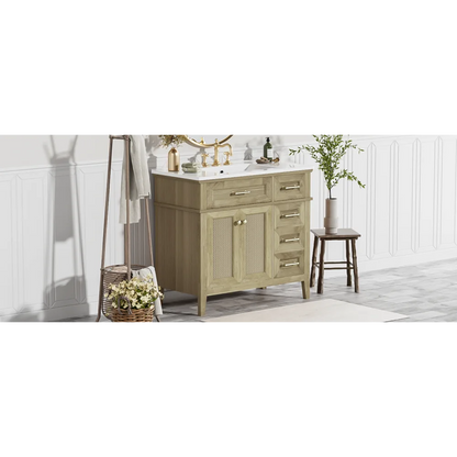 Classic & Elegant 36" Bathroom Vanity with Ceramic Sink