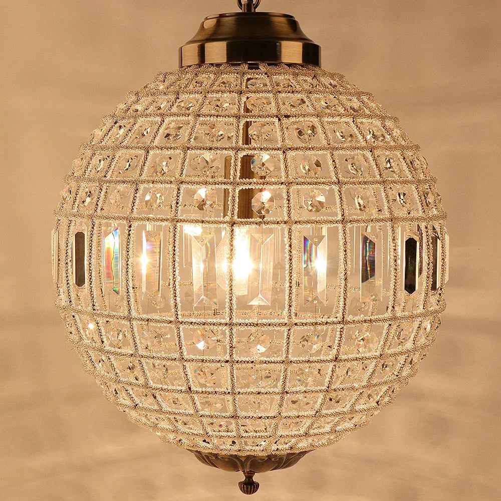 Luxurious Vintage Royal Empire Ball Crystal Chandelier - Stunning vintage crystal chandelier featuring an elegant retro design.