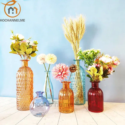 Modern Decorative Small Fresh Flower Glass Tabletop Vases