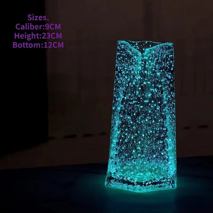 Luminous Ornamental Glass Flower Vase