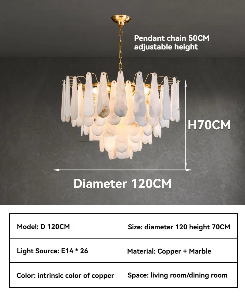 Elegant French-Style Marble Chandelier with ambient lighting in a sophisticated setting, a stunning french style chandelier.