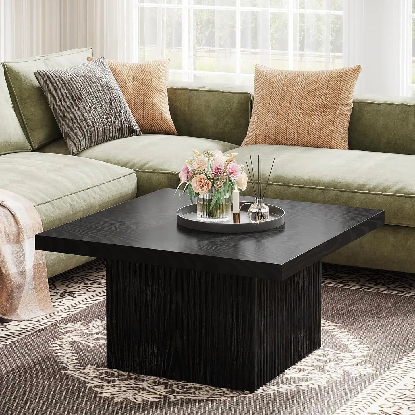 Elegant Mid-Century Modern Square Coffee Table