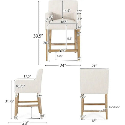 Contemporary Upholstered Counter Stools ~ Set of 2