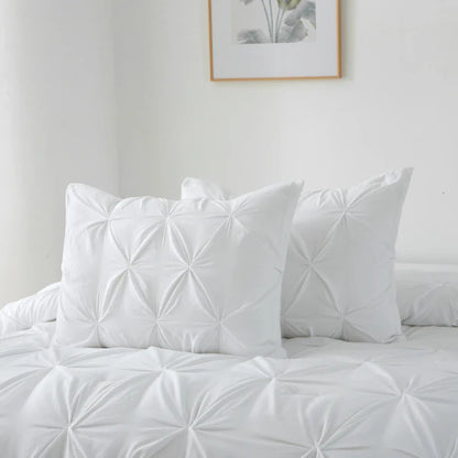 Elegant 3-Piece King Size Comforter Set w/Pinch Pleat Detailing