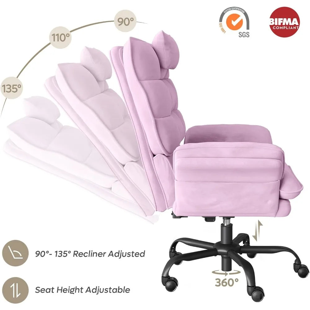 Heavy-duty base and wheels of the Velvet Criss Cross Office Chair, a reliable reclining desk chair perfect for daily use.