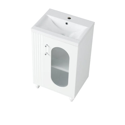 Modern 20" Freestanding Bathroom Vanity w/Drop-in Sink
