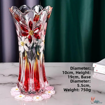 Minimalist Style Multi-Color Glass Flower Vase