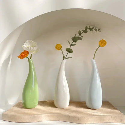 Small Ceramic Nordic Style Flower Bud Vase