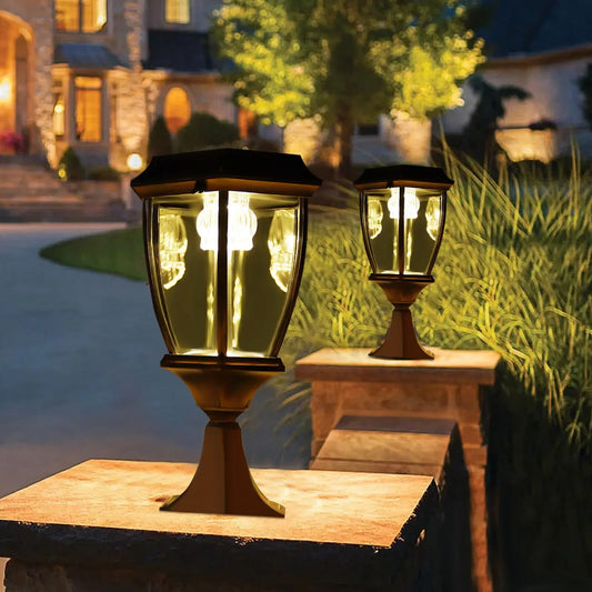 Victoria Modern Outdoor Solar Powered Pillar Light