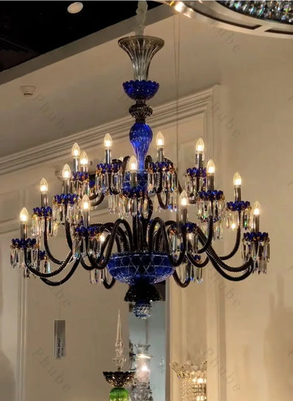 Classy & Elegant 24-Light Colored Crystal Candelier