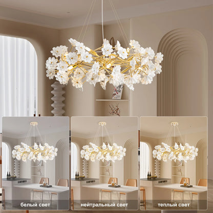Elegant Gold Luxury Crystal Chandelier surrounded by stylish decor, illustrating the versatile elegance of this gold crystal chandelier.