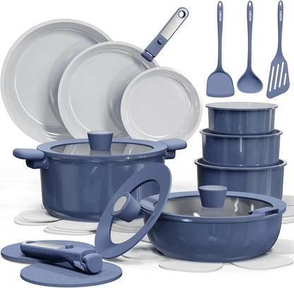 Ultra Durable 25-Piece Ceramic Non-Stick Cookware Set
