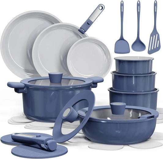 Ultra Durable 25-Piece Ceramic Non-Stick Cookware Set