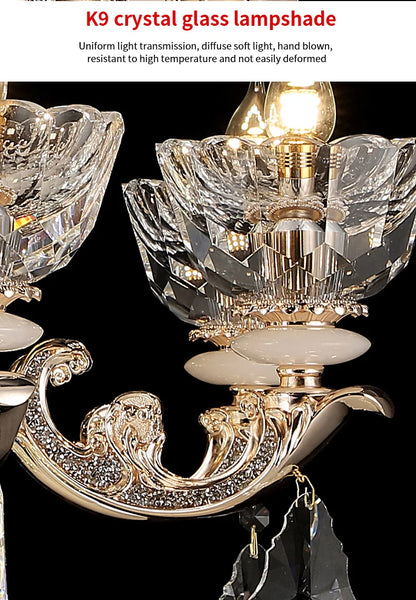 Traditional European Aesthetic Style Chain Pendant Crystal Chandelier 