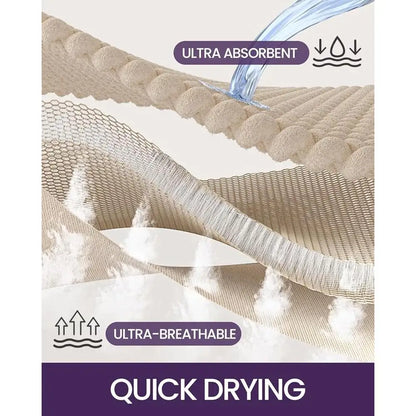 Soft High-Pile Tufted Chenille Bathroom Rug