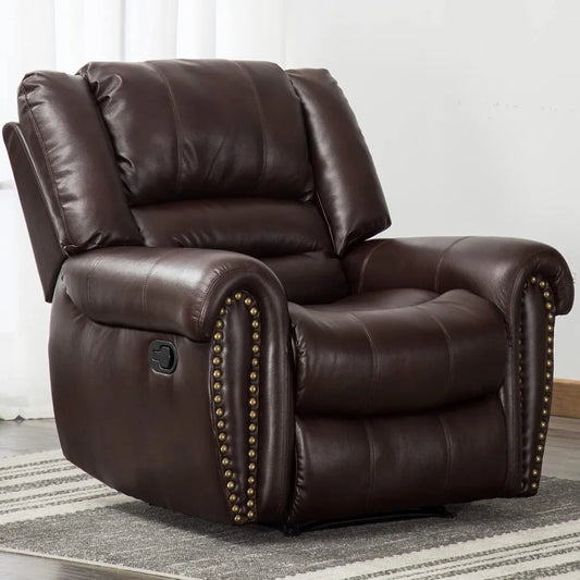 Classic & Traditional Brown Leather Recliner