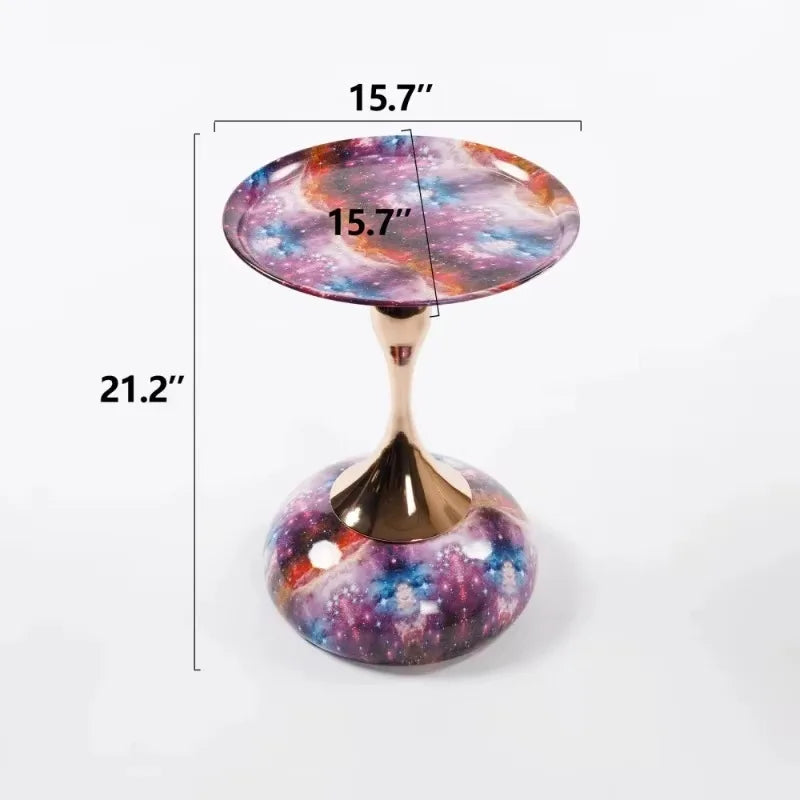 Modern Metal Pedestal/Accent Table   