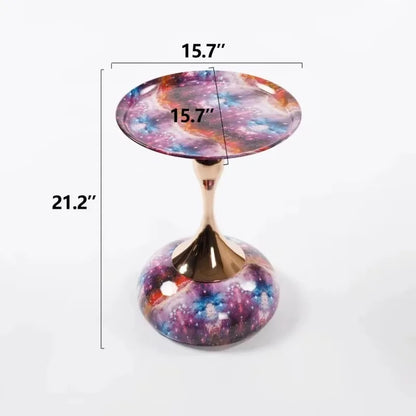 Modern Metal Pedestal/Accent Table   