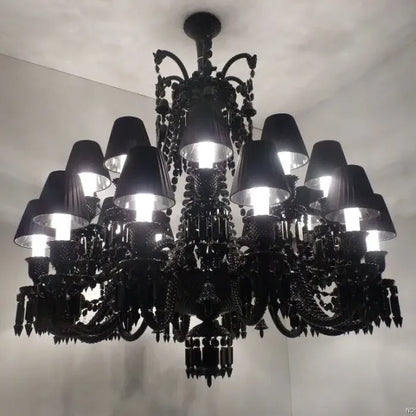 Luxurious Black Crystal Chandelier Lighting