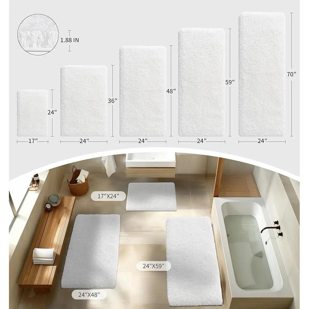 3'x2' Ultra Absorbent Plush Bath Mat