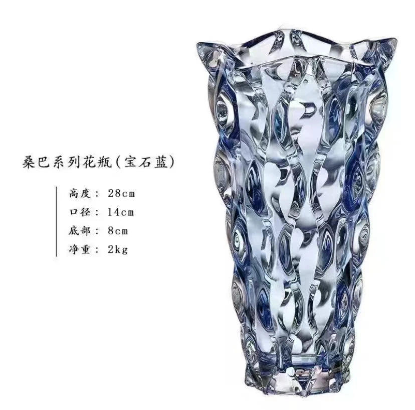 Luxury Crystal Glass Footed Tabletop/Countertop Vase