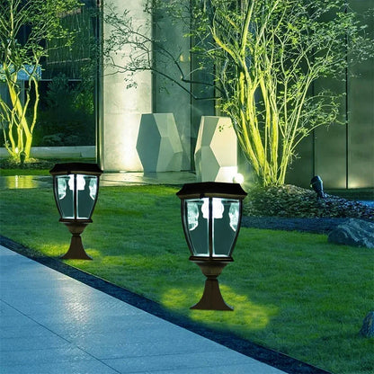 Victoria Modern Outdoor Solar Powered Pillar Light