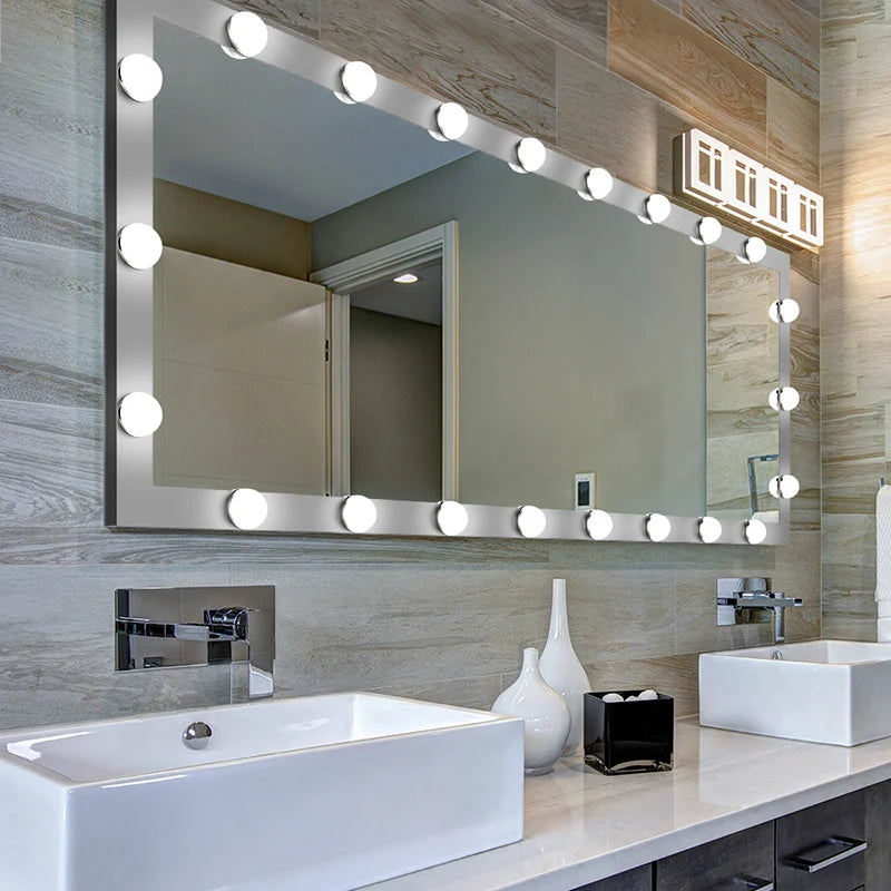 Modern 63" Tall Full Length Mirror w/22 LED Bulbs
