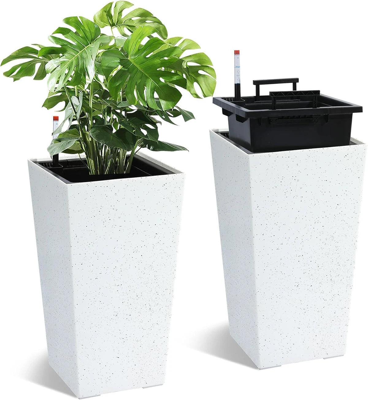 Stylish Tall Indoor/Outdoor Rectangular Planters(Set of 2)