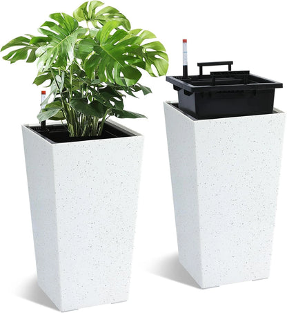 Stylish Tall Indoor/Outdoor Rectangular Planters(Set of 2)