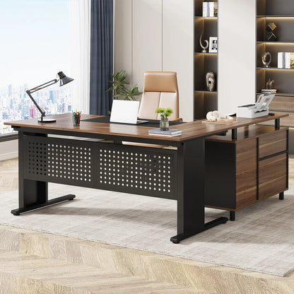 Modern 63" Executive Versatile L-shaped Desk