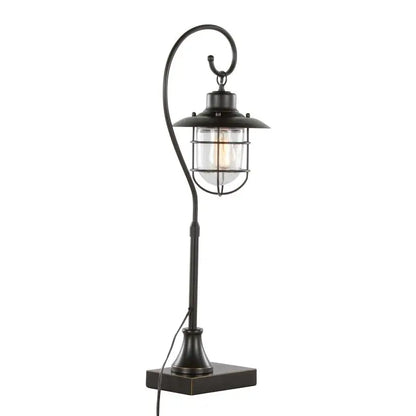 Set of 2 Contemporary 33" Tyr Metal Task Lamps in a living room setting, showcasing their versatility as contemporary metal desk lamps.